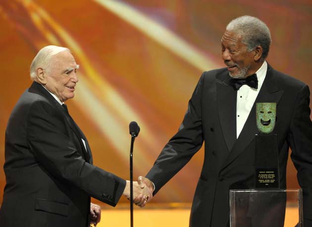 Ernest Borgnine Morgan Freeman Ernest Borgnine Morgan Freeman