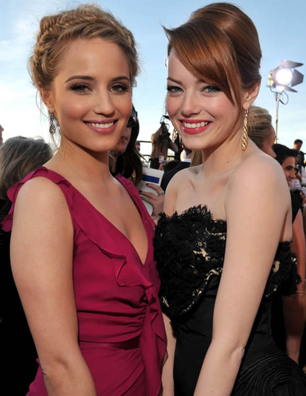 Dianna Agron Emma Stone SAG Awards