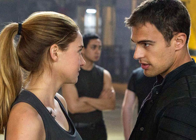 Divergent movie Shailene Woodley Theo James. High hopes futuristic actioner is Twilight 2