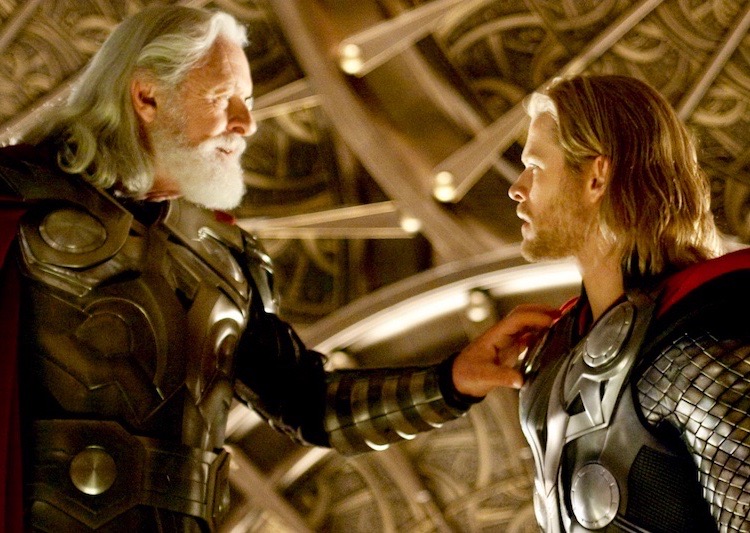 Thor movie Anthony Hopkins Odin Chris Hemsworth