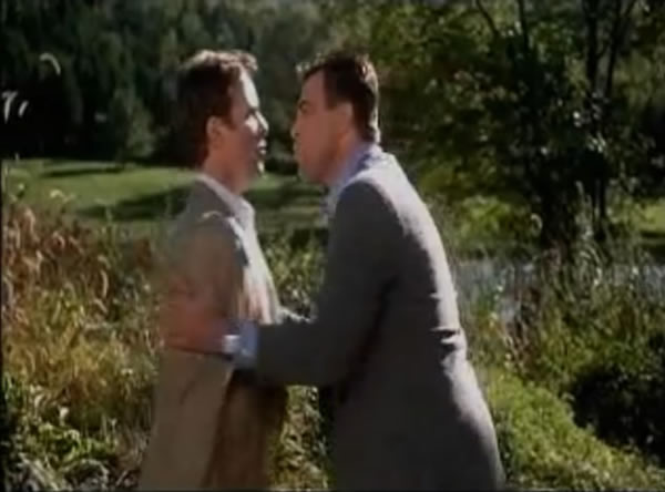 Kevin Kline Tom Selleck kissing In and Out
