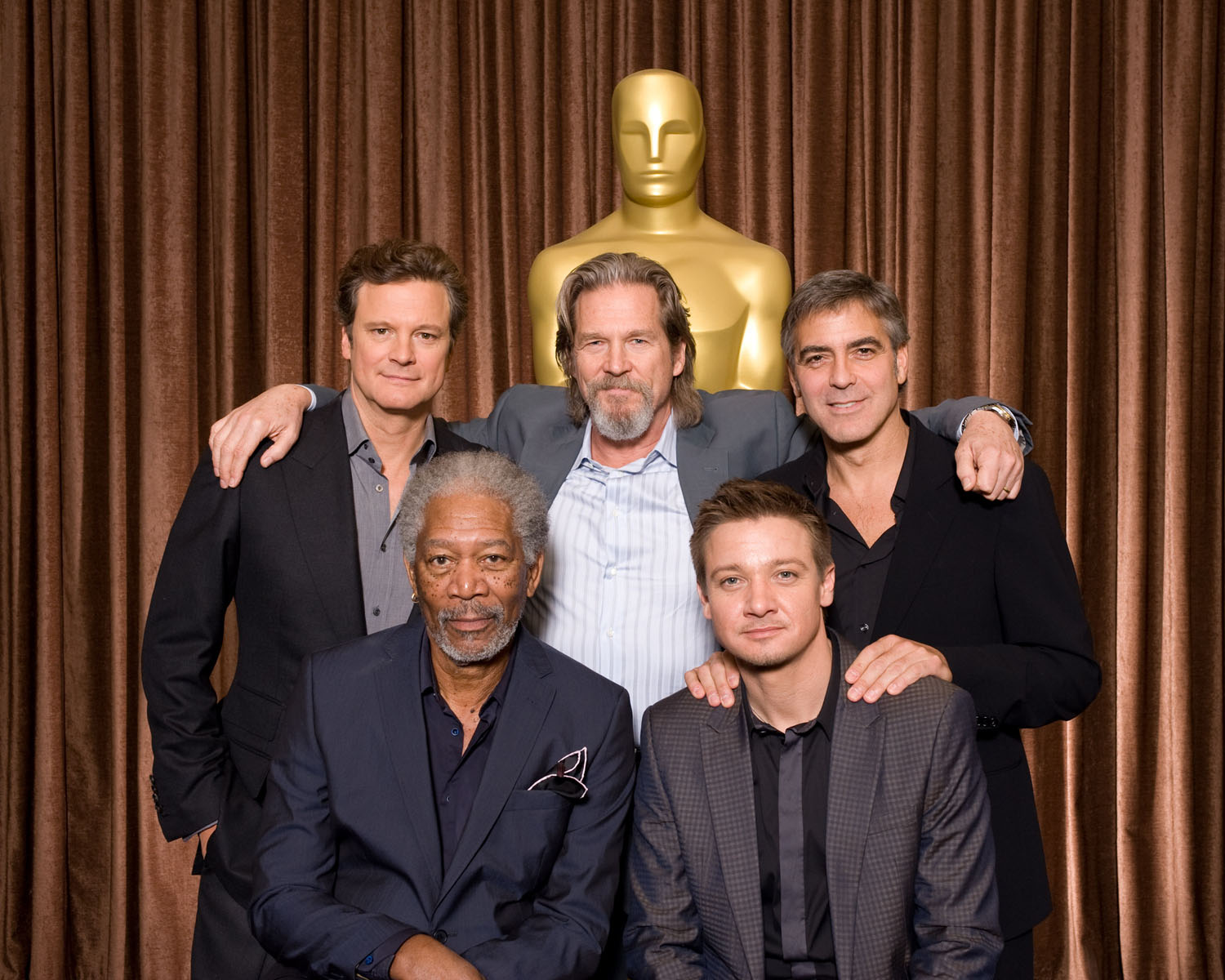 Colin Firth Jeff Bridges George Clooney Morgan Freeman Jeremy Renner