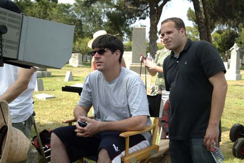 Rodger Grossman on the set of What We Do Is Secret