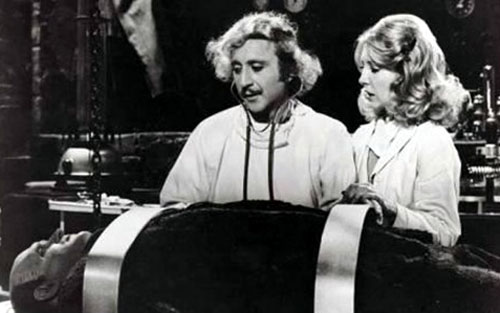 Peter Boyle, Gene Wilder, Teri Garr in Young Frankenstein